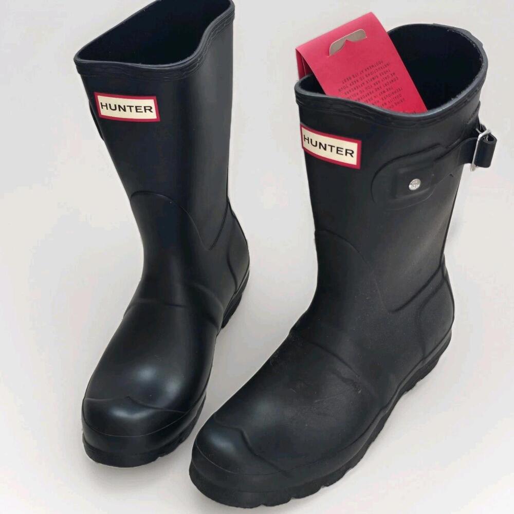 Hunter Original Short Rain Boots Black Womens US 6 UK 4 EU 37